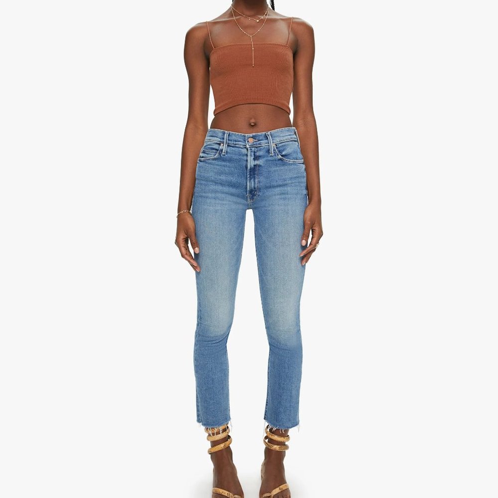 Mother Dazzler Fray Ankle Jean Size 26